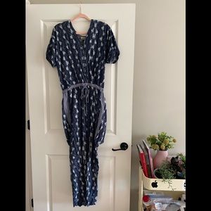 Anthropologie Velvet by Graham & Spencer kimono style wrap jumpsuit
